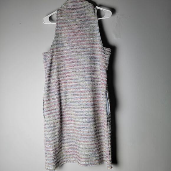 Akemi + Kin Sleeveless Cowl Neck Pocket Dress S Striped Knit Cozy Cottagecore - Picture 10 of 13